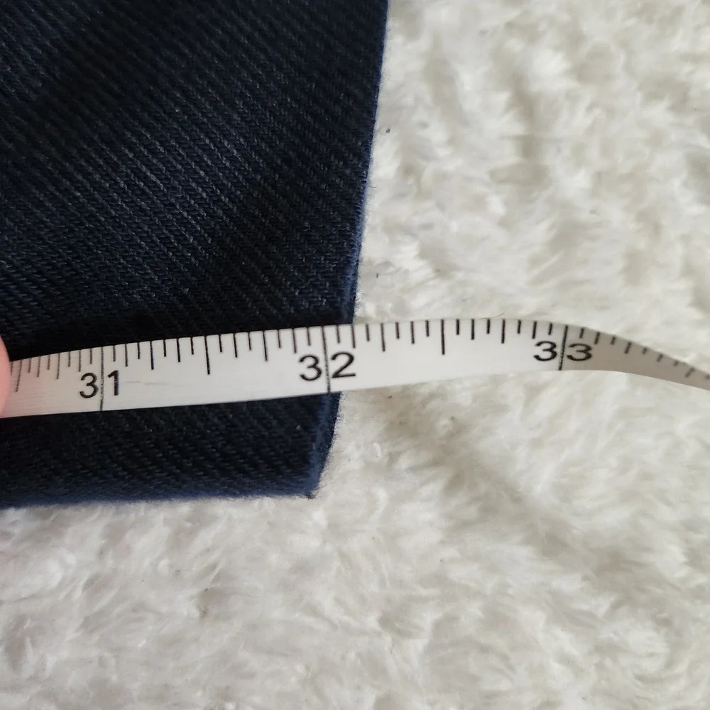 Vince Griffith Slim Fit Linen Cotton Blend Trousers Navy Blue Mens 36 Dress Pant